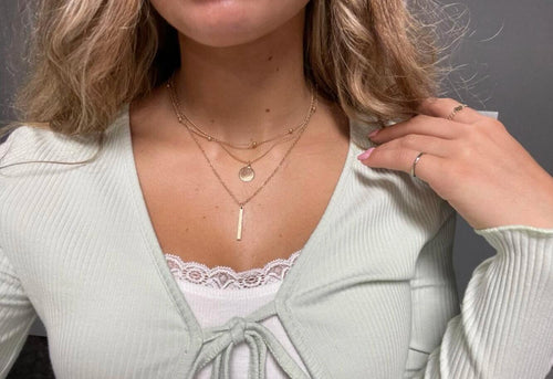 10 sets Gold Tone Chain Multi layer Choker Pendant Bib Necklace Party Jewellery-1