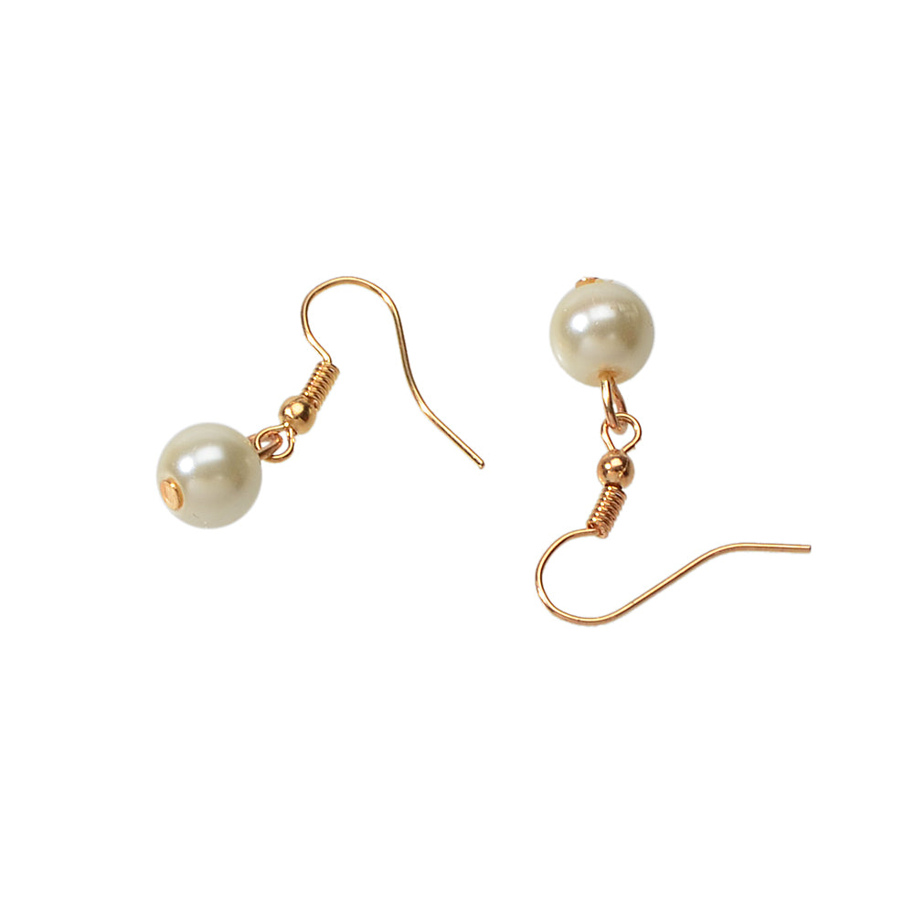 Jewellery set Pearl Decor Gold Multi-layer Chain Necklace Bracelet Drop Earrings-4